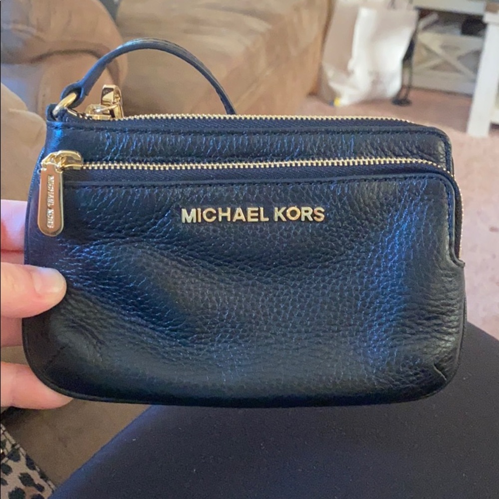Michael Kors black wristlet